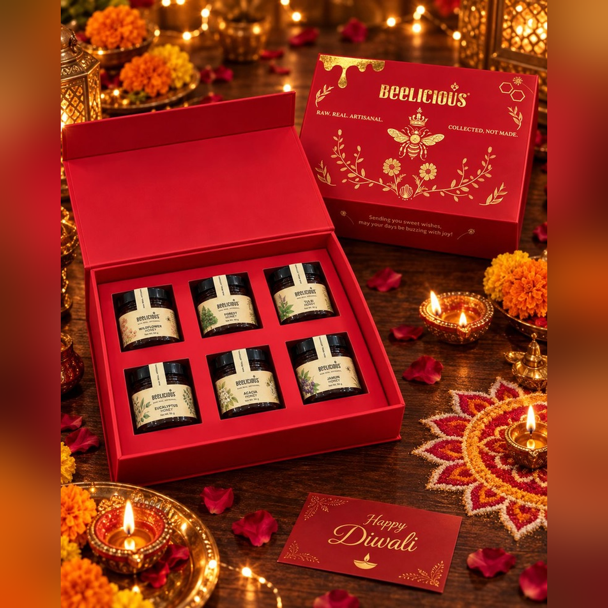 Beelicious Honey - Mini Gift Box - Red